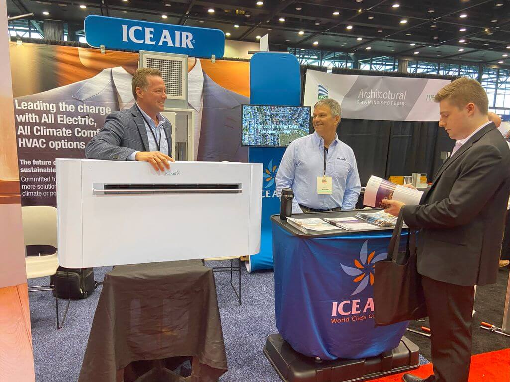 Ice Air at 2024 Chicago Build Show, Ric and John pitching