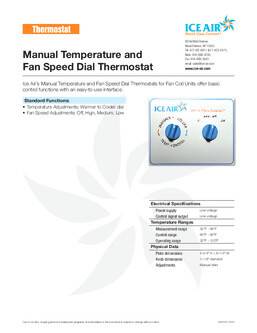 Manual Temperature and Fan Speed Dial Thermostat