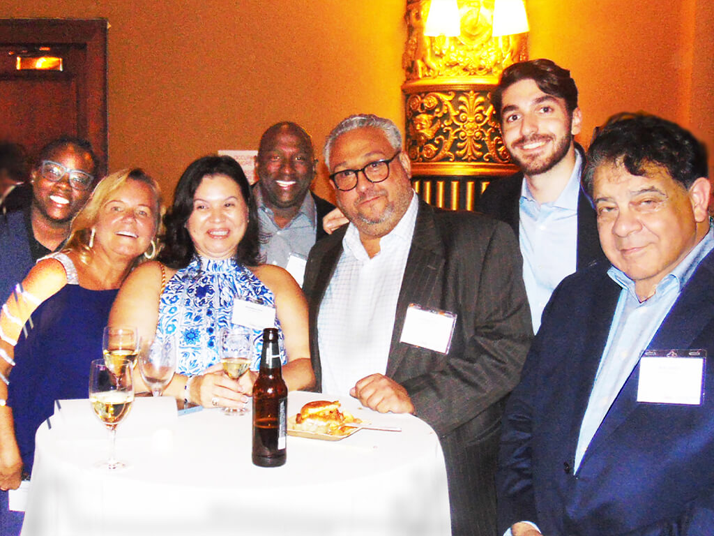 Ice Air team at the Homeless Services United Gala • September 12, 2024 From L to R Britnee Tinsley, Leona Connaughton, Walesca Elvir, Tom Glass, Anthony Gili, Louis Pfundstein, Bob Cesiro