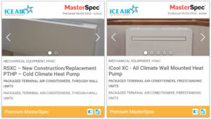 Now Available on MasterSpec: The RSXC™ and iCool XC™ by Ice Air, For Ease in Sustainable HVAC Selection